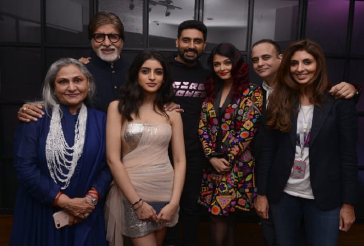 Amitabh Bachchan Aishwarya Rai and Neha Dhupia spotted Shweta Bachchan Nanda store launch