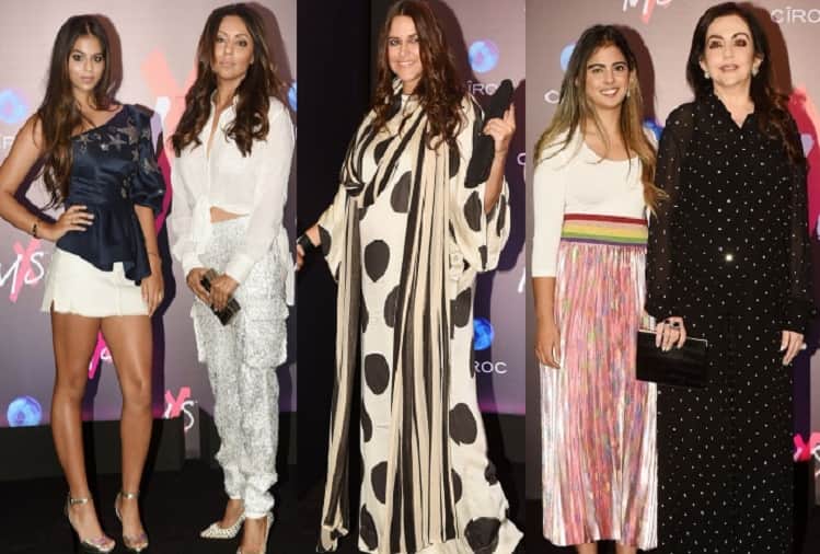 Amitabh Bachchan Aishwarya Rai and Neha Dhupia spotted Shweta Bachchan Nanda store launch