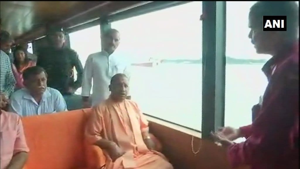CM yogi inaugrate  very first cruise of varanasi