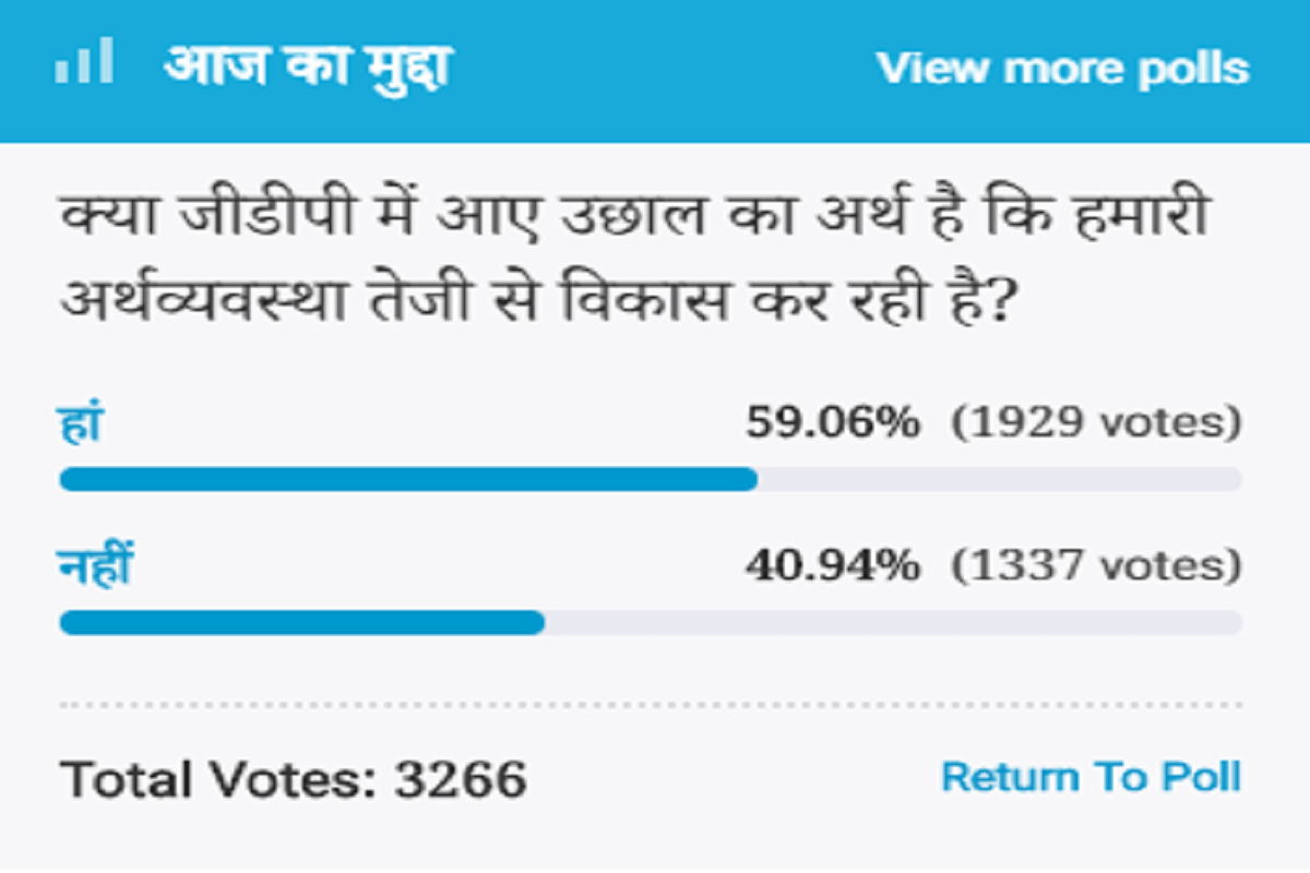Amar Ujala Poll: The surge in GDP means that our economy is growing rapidly