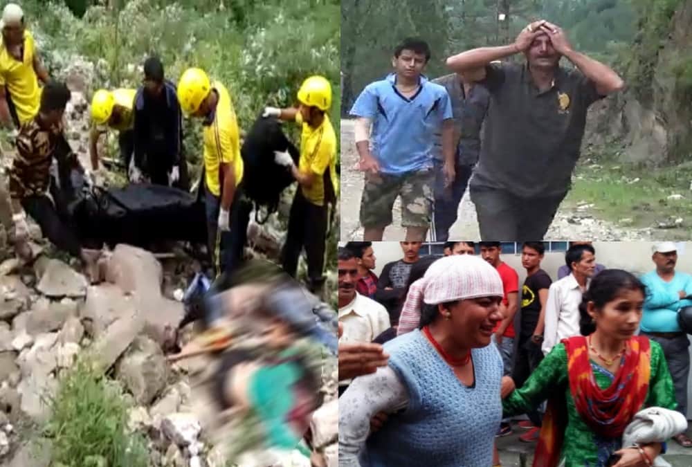 Uttarkashi tempo traveller Accident Dead body rescue emotional photos