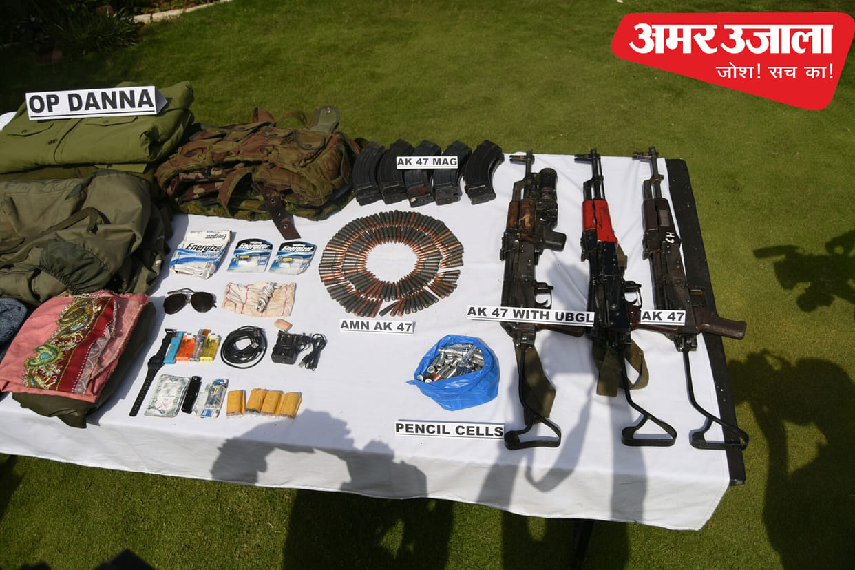 jammu kashmir bandipora encounter heavy weapons recovered from killed lashkar militants