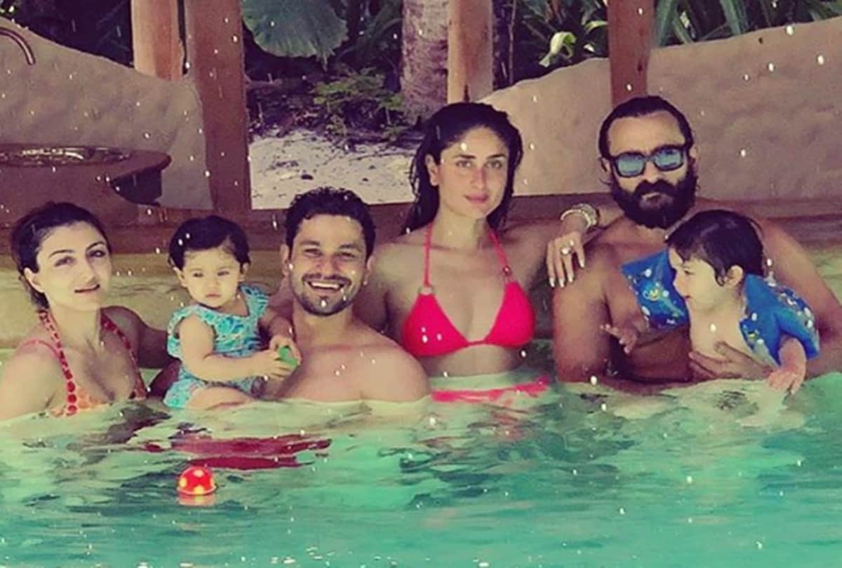 Kareena Kapoor with taimur In Hot Pink Bikini Pictures goes viral