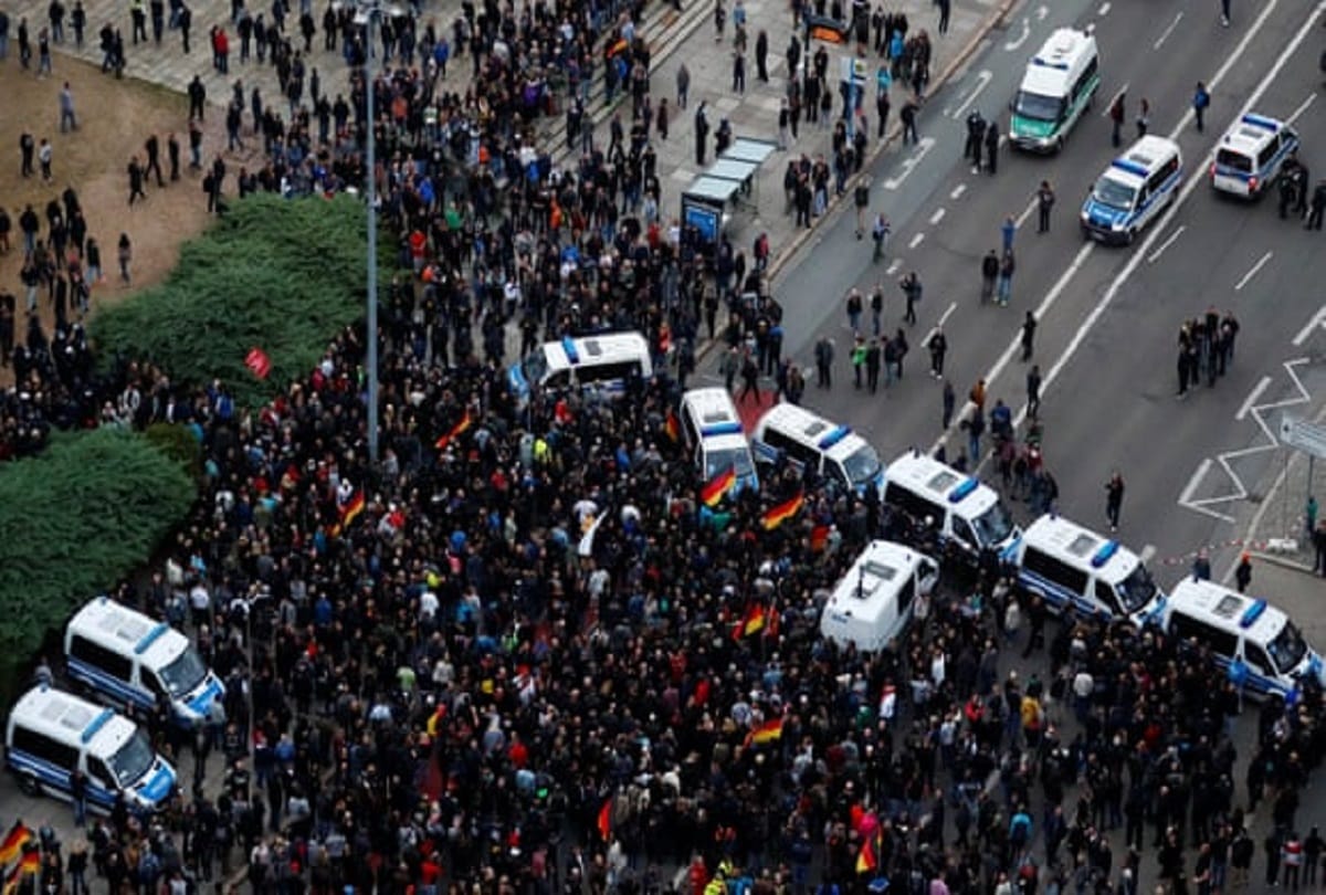 first major demonstration against racism in Germany