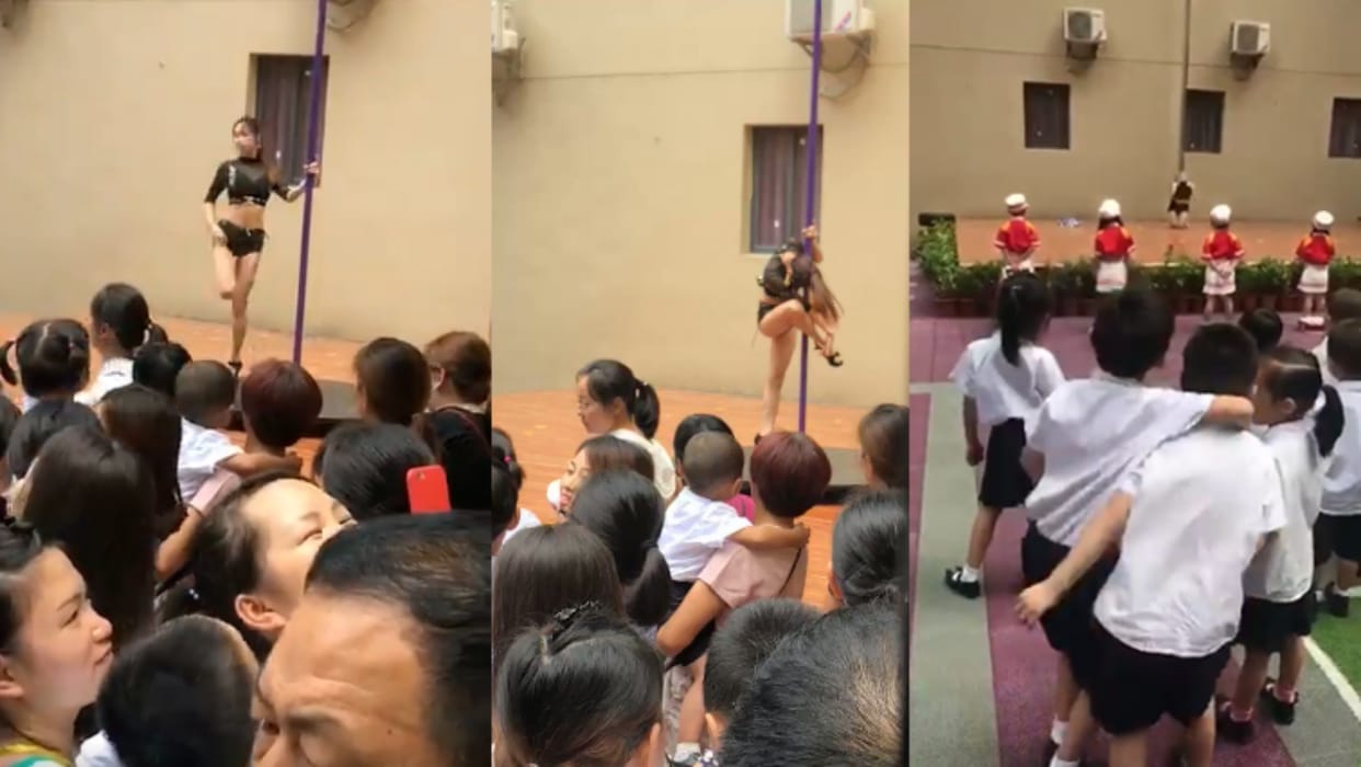 school principal fired, welcomed kids with pole dance