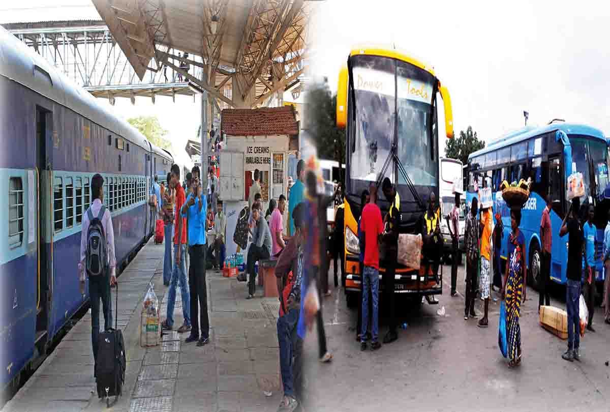 increase in the number of bus passengers as compared to train
