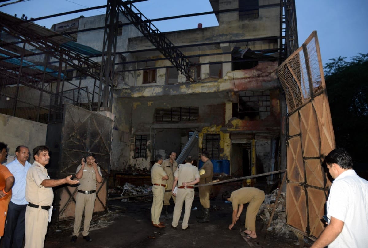 Two dead three injured after fire broke out in a godown in Sanjay Gandhi Transport Nagar