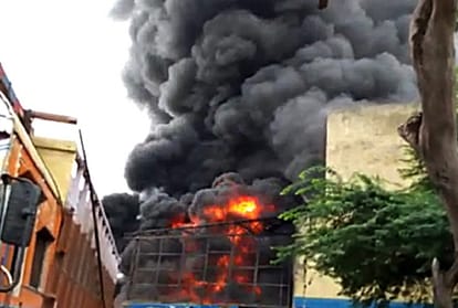 Two dead three injured after fire broke out in a godown in Sanjay Gandhi Transport Nagar