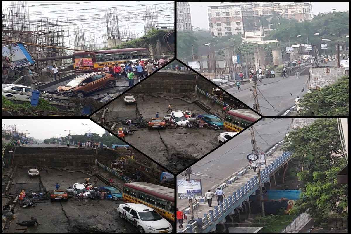 Majerhat bridge in South Kolkata has collapsed, See the horrific pictures of bridge accident