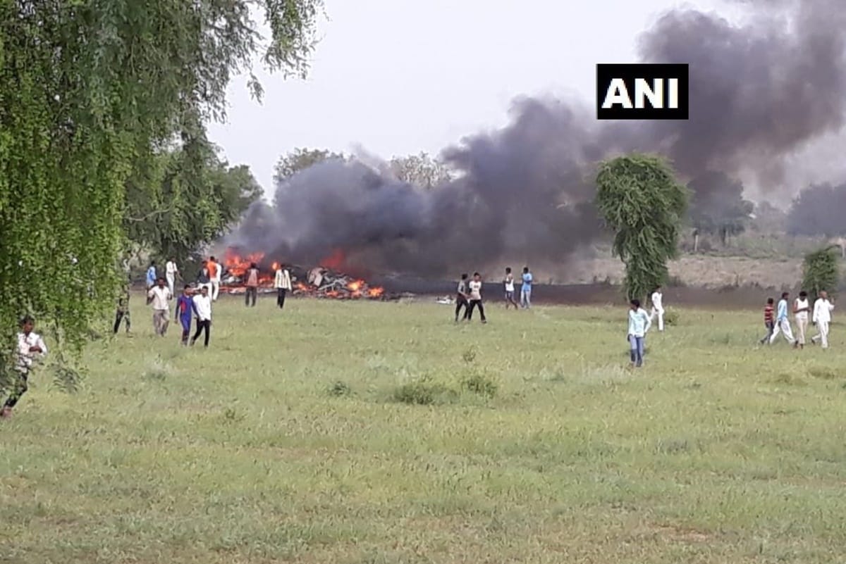 Fighter jet of Indian Air Force crashed near Devaliya village of Jodhpur