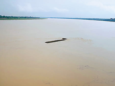Yamuna river rises in rains