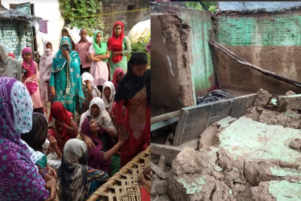 A four year old child died in a clay house colasp in meerut after heavy rain