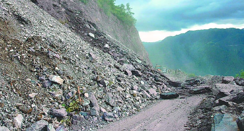 Rainfall of Boulders, occurring on the Allway Road for 12 hours