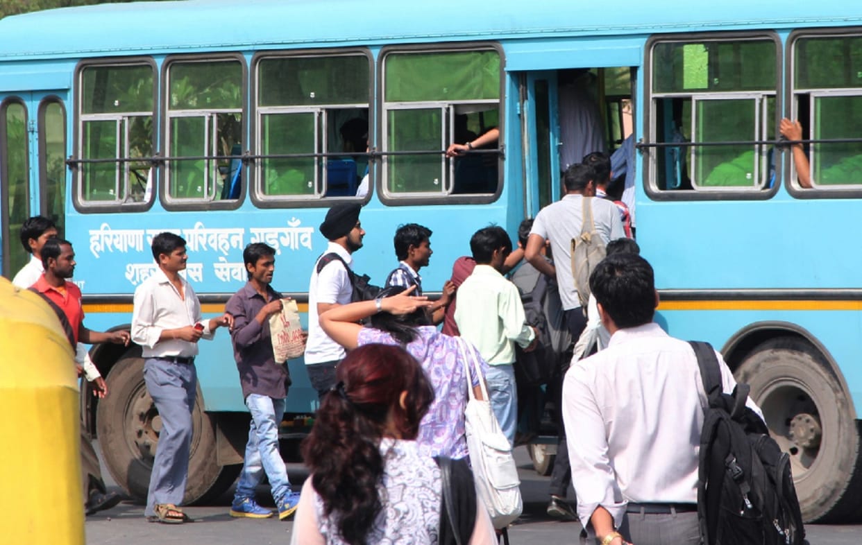haryana roadways worker protest in gurugram