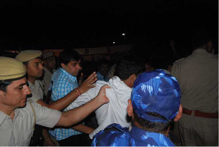 haryana roadways strike police lathi charge