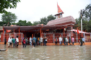 Ganga on the door of the big Hanuman temple