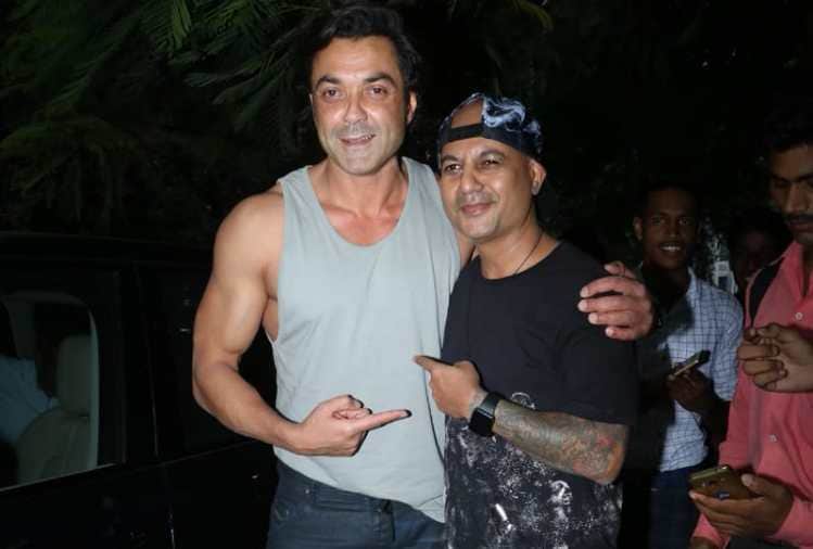 bobby deol spotted at mumbai bandra at hair stylist hakim halim