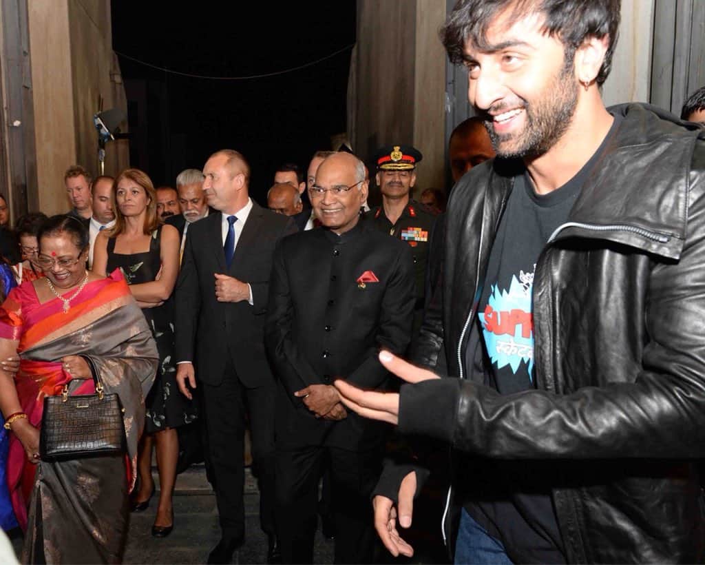 President Ramnath Kovind meet Ranbir Singh and Alia Bhatt at Brahmastra set in Bulgaria