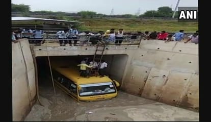 rajasthan: rescue operation of students in school bus trapped in flood would shock you.