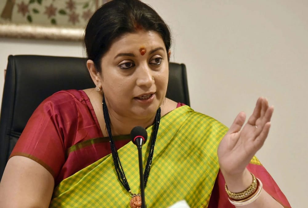 Smriti irani said that wrong policies of Congress are responsible for increasing NPA