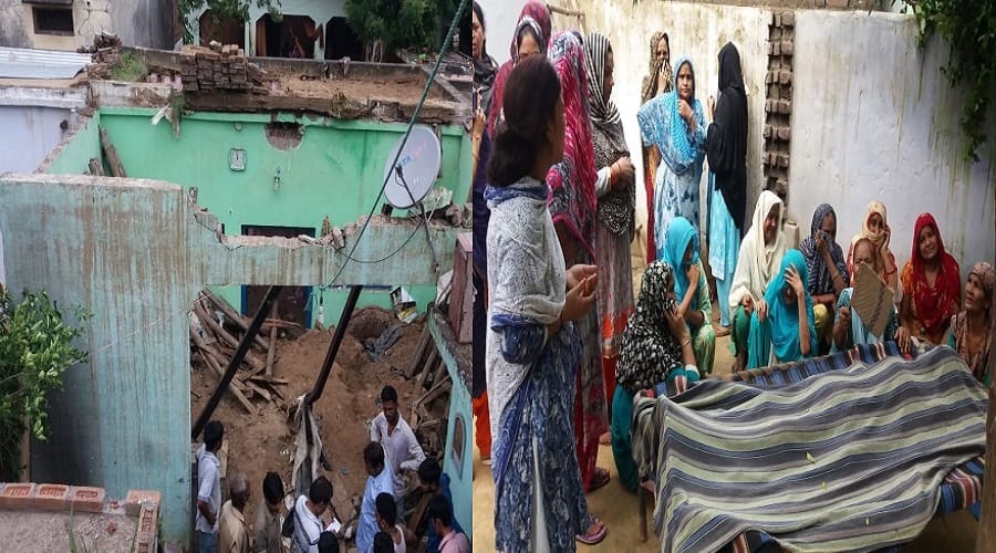House roof collapses in Bijnore, one killed and six wounded