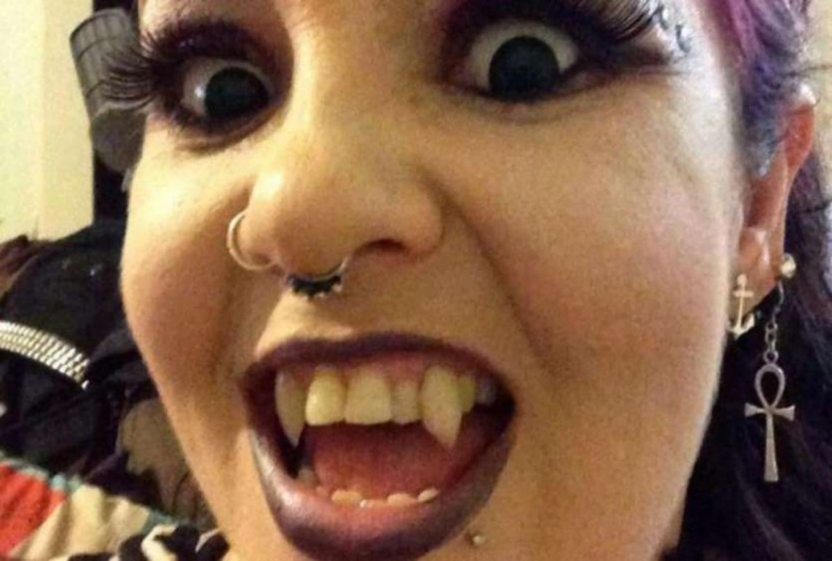 This women drinking human blood in depression