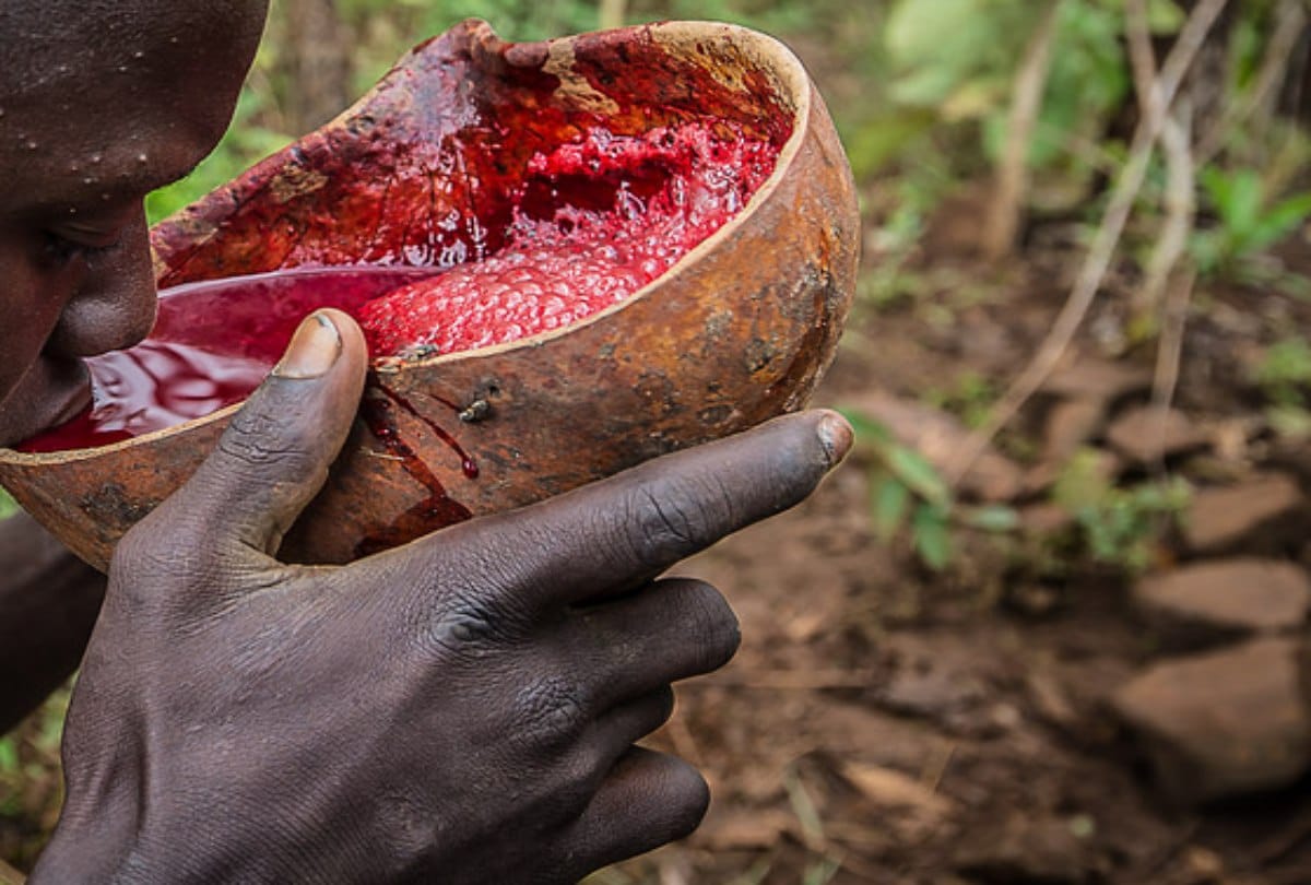 This women drinking human blood in depression