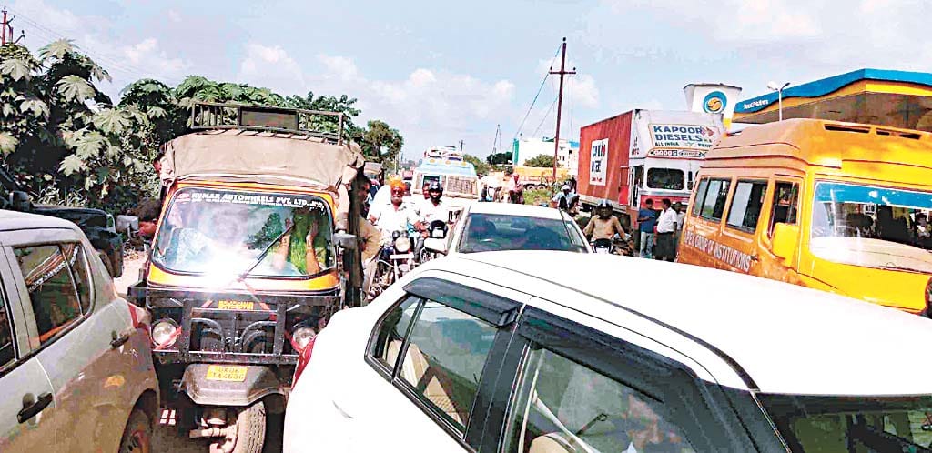 jam in bilaspur