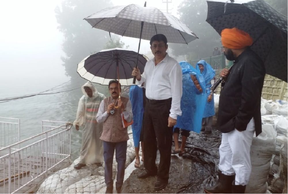 Naini lake Water level overflow after heavy rain