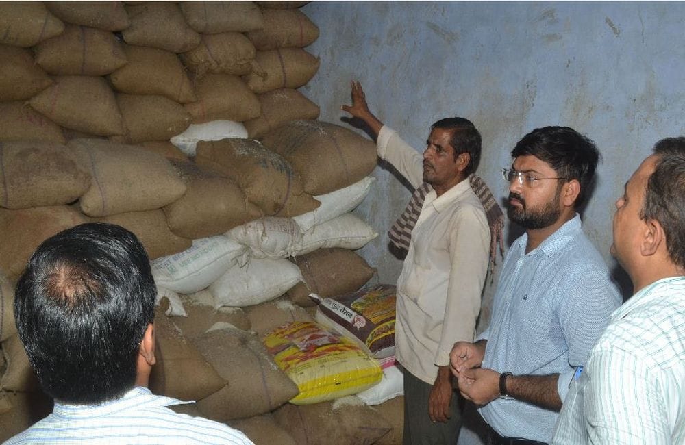 Government ration in huge quantity found in the trader's warehouse