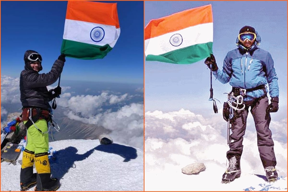 shivangi pathak hoisted indian flag on the europe highest mountain mount elbrus