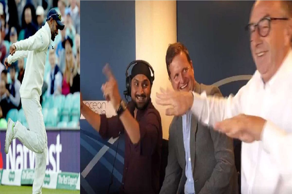 shikhar dhawan bhangra dance viral along with harbhajan singh and David Lloyd