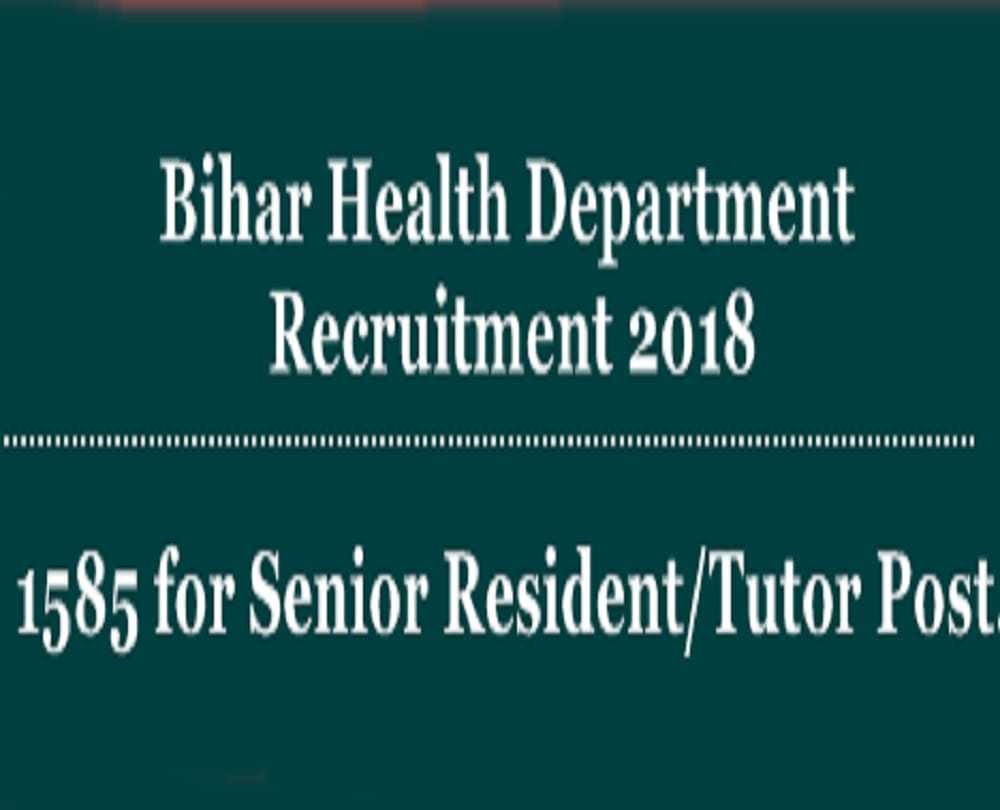 bihar health department vacancies for senior resident post apply fast