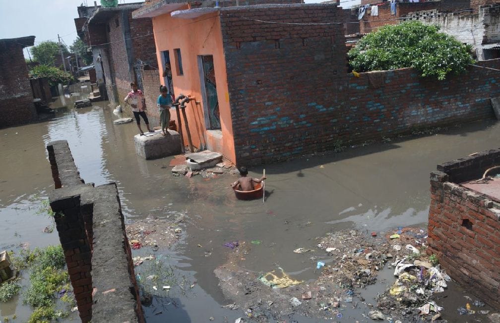water logging in colonies of firozabad