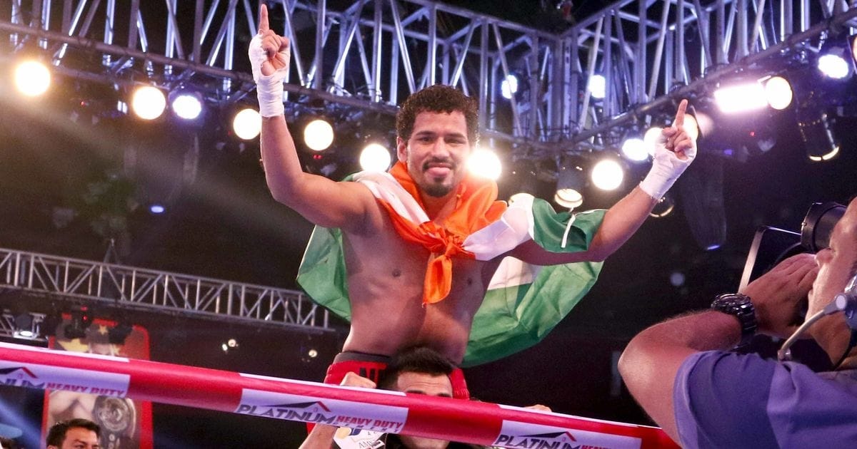 neeraj goyat wins first bout after getting new promoters