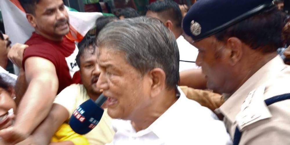 bharat bandh uttarakhand former cm harish rawat arrested in guwahati
