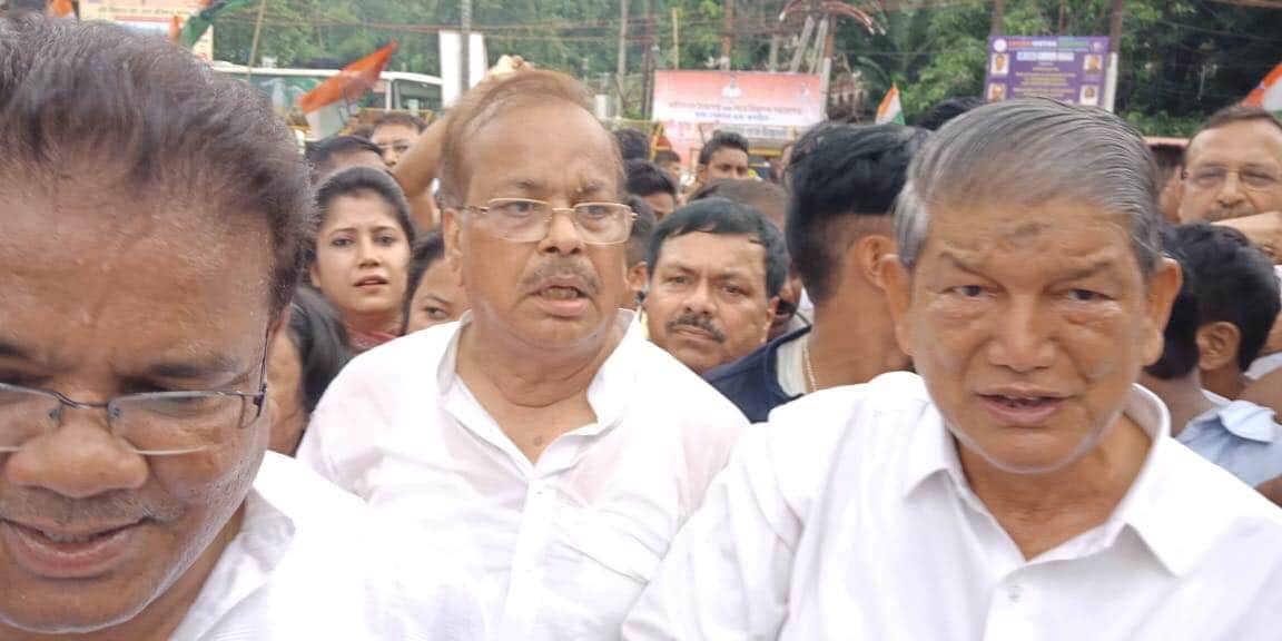 bharat bandh uttarakhand former cm harish rawat arrested in guwahati