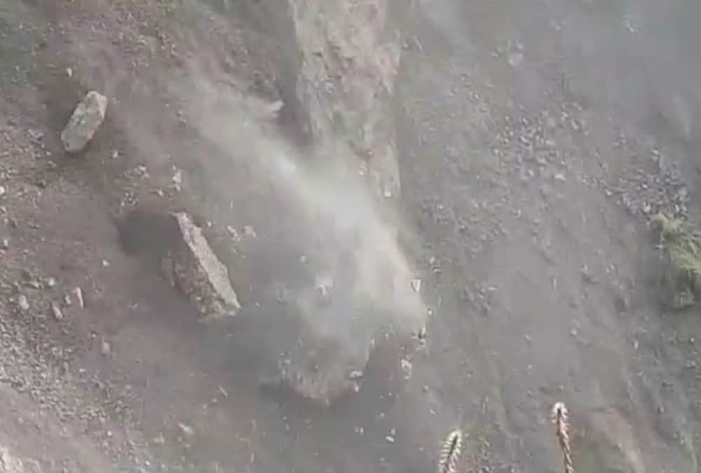 Big Rock Collapse during Landslide in nainital hotel area