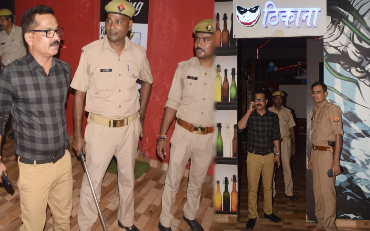 police raids on a hukka bar running under the coffee shop in meerut