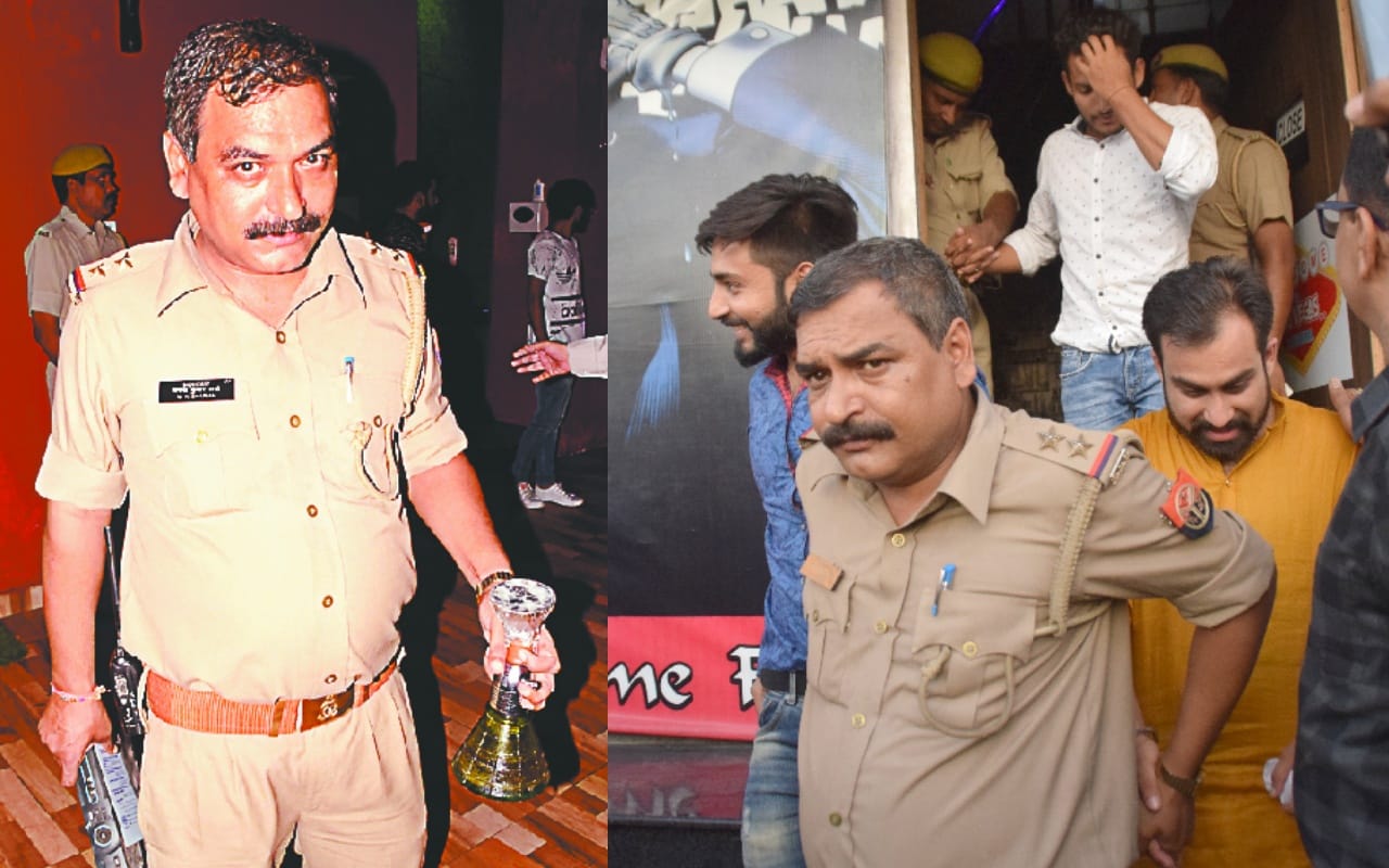 police raids on a hukka bar running under the coffee shop in meerut