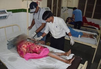 man throw one gallon acid on his family at almora