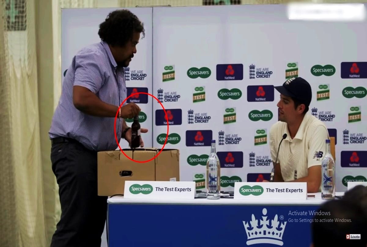 Alastair Cook Gifted 33 Beer Bottles as Farewell Gift From British Media after his last test