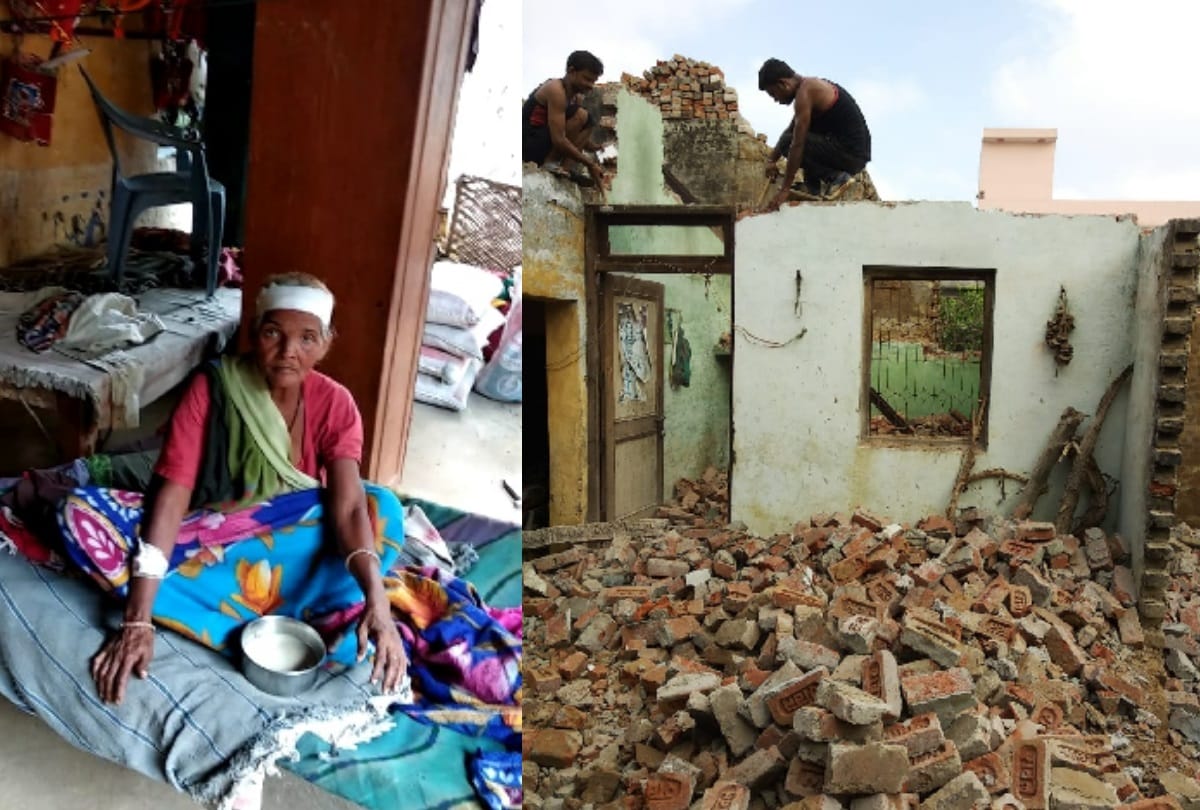 old woman sell her half house for construction of road in greater noida