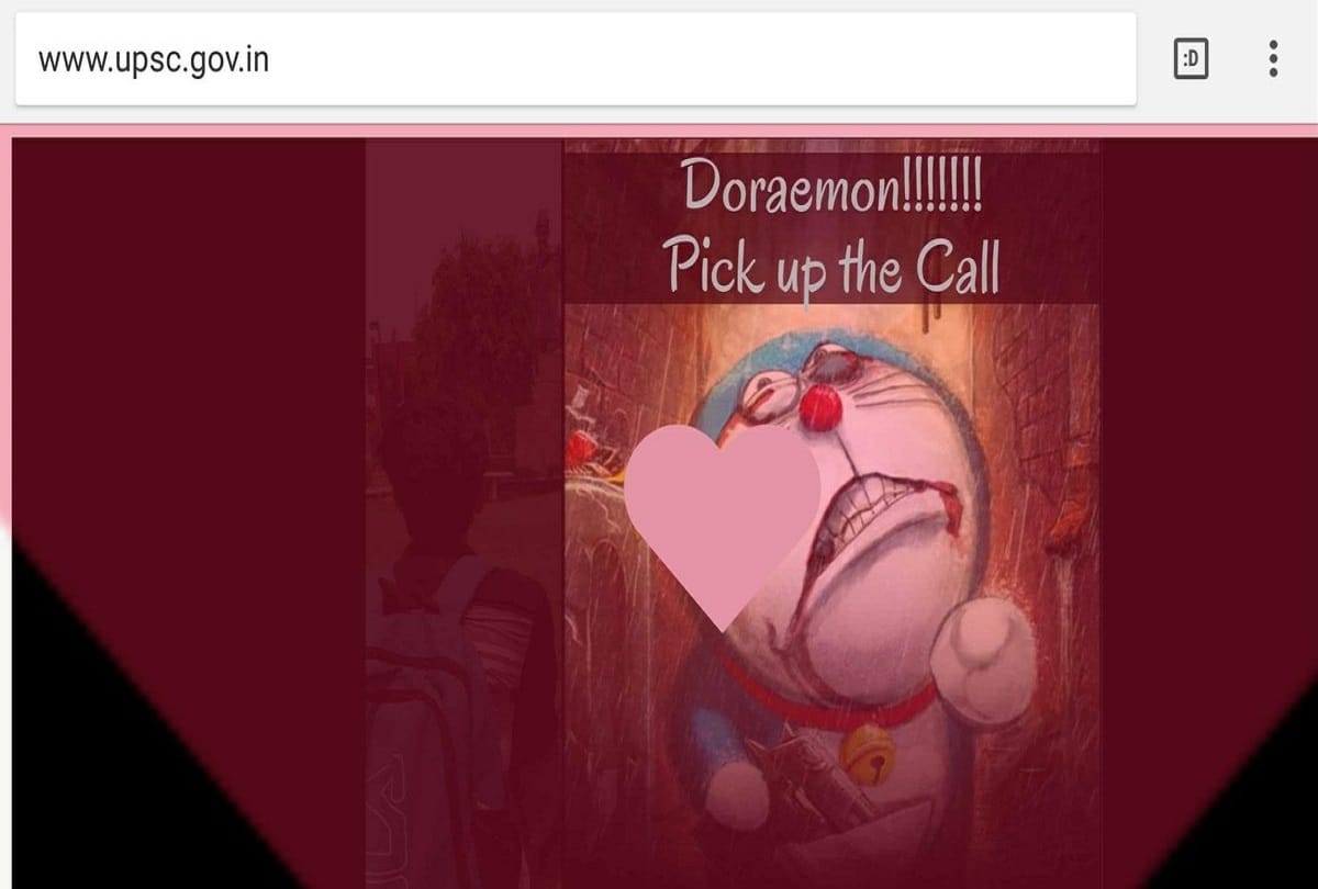 UPSC website hack, Dormon photos put on the homepage