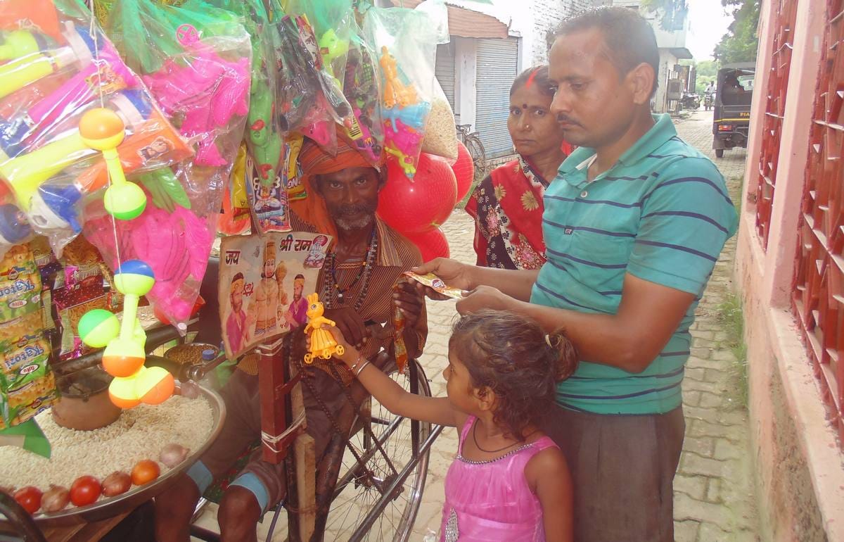 This man made shop on tricycle and maintain his family