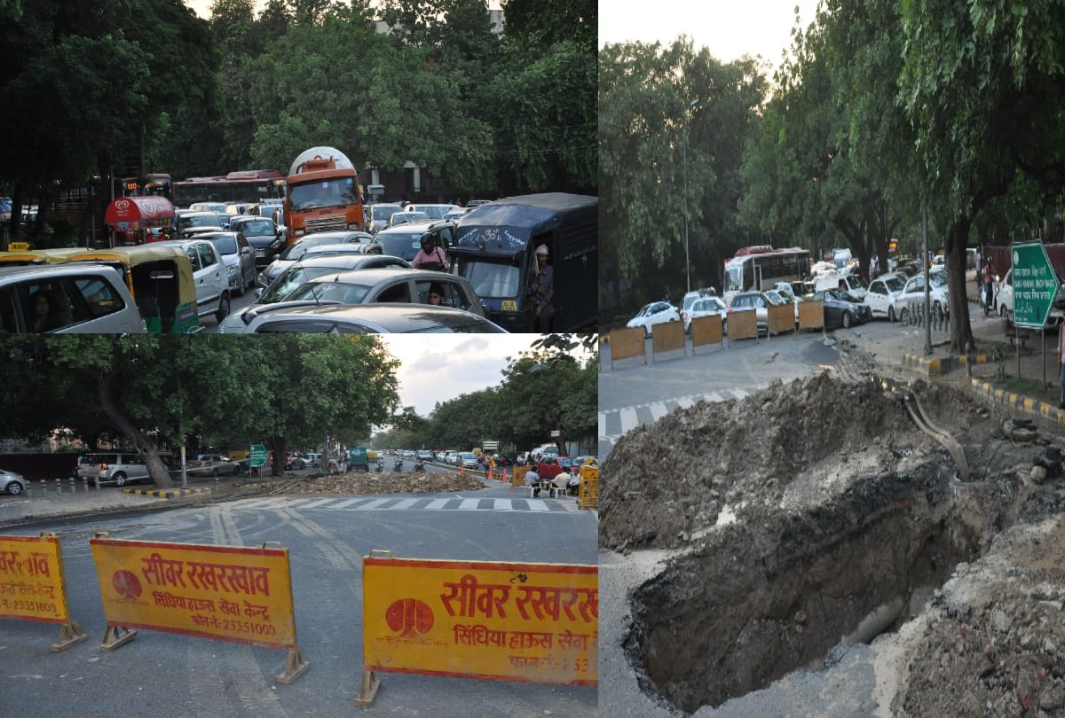 baba kharak singh road to remain close till one week in delhi reason is road slide take these routes