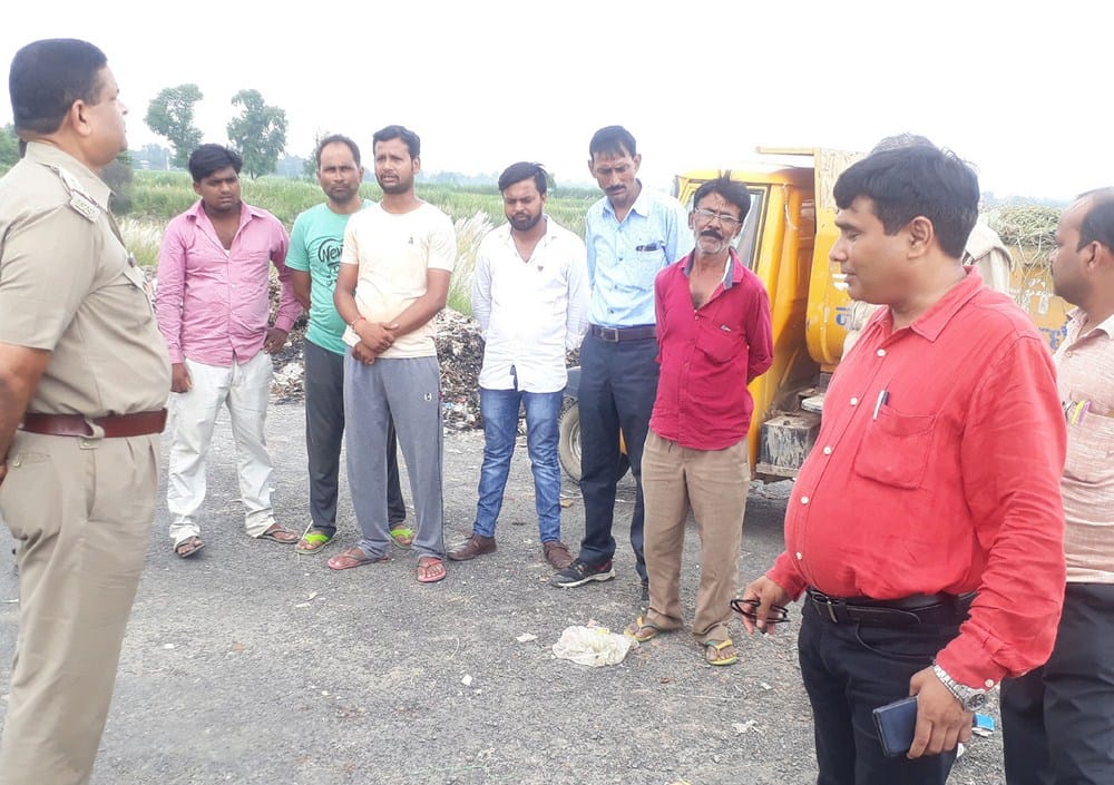 protest against rubish dumping