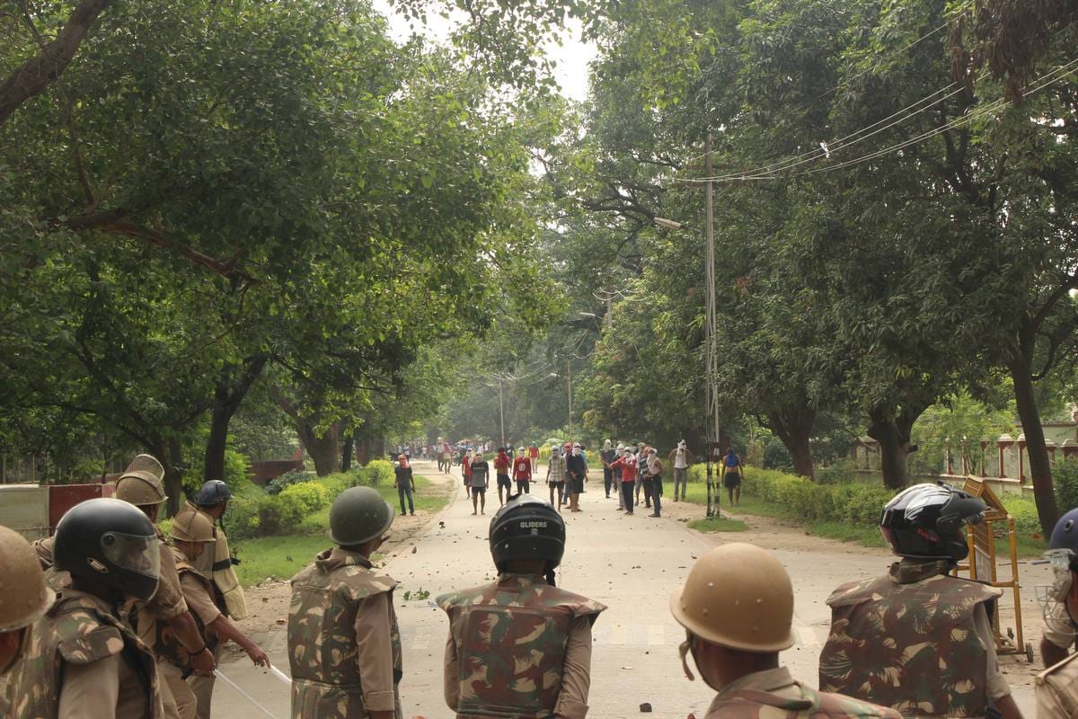 Once again outrage in bhu after student clash