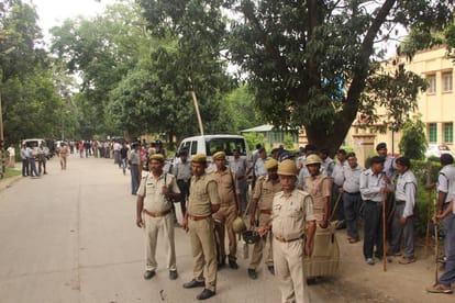 BHU students start protest after against violence