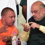 मुख्यमंत्री योगी आदित्यनाथ व भाजपा के राष्ट्रीय अध्यक्ष अमित शाह।